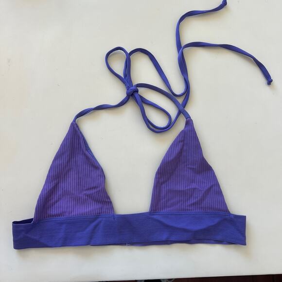 Frankie's Bikinis Purple Triangle Bikini Top - Picture 2 of 9